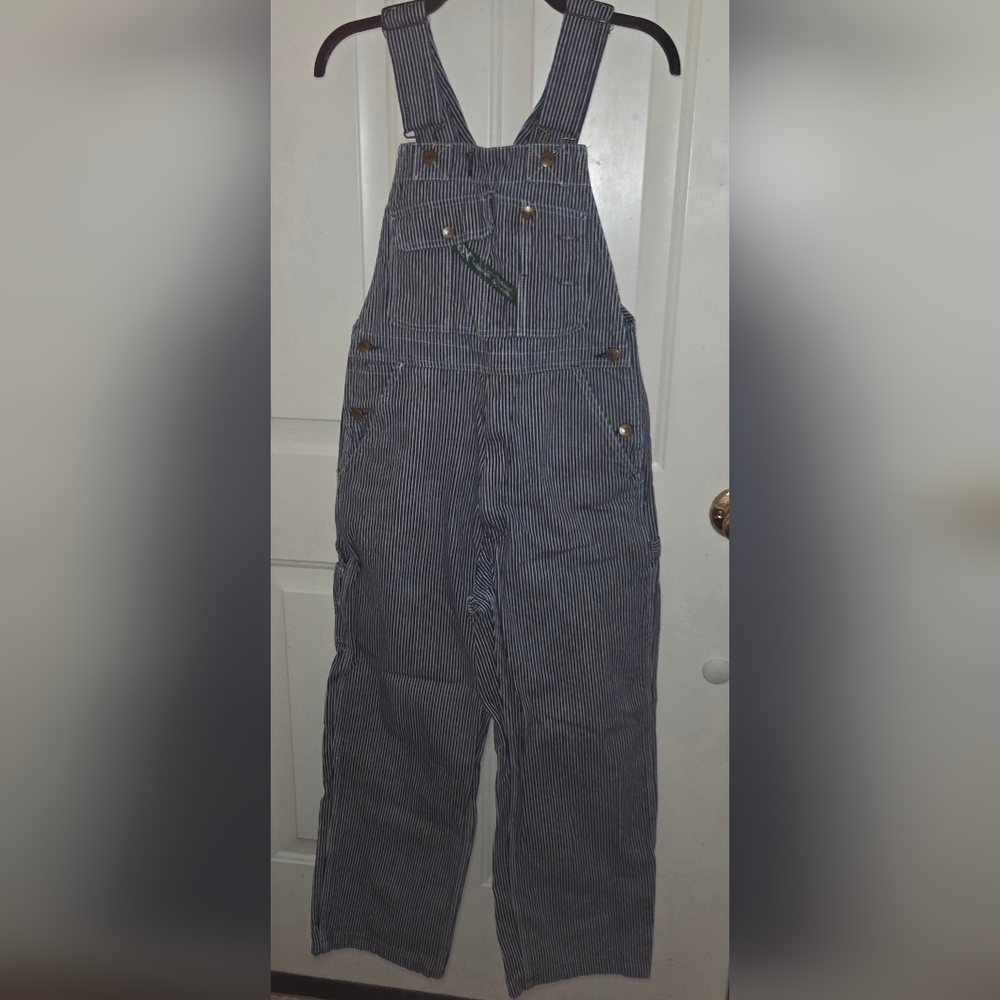 Key Imperial Striped Blue & White Overalls 30 X 30